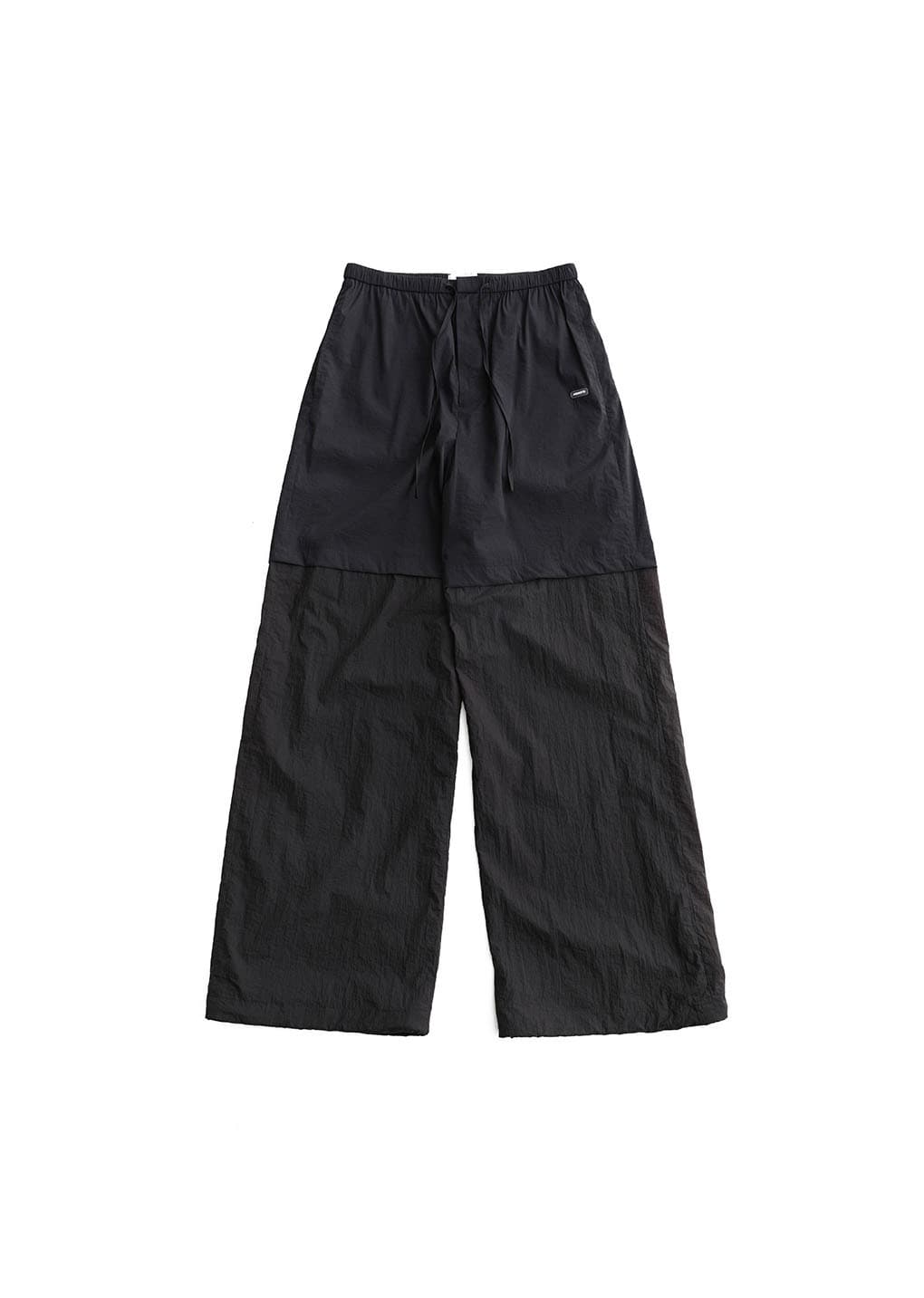 men's nylon layered pants, charcoal — vue 1