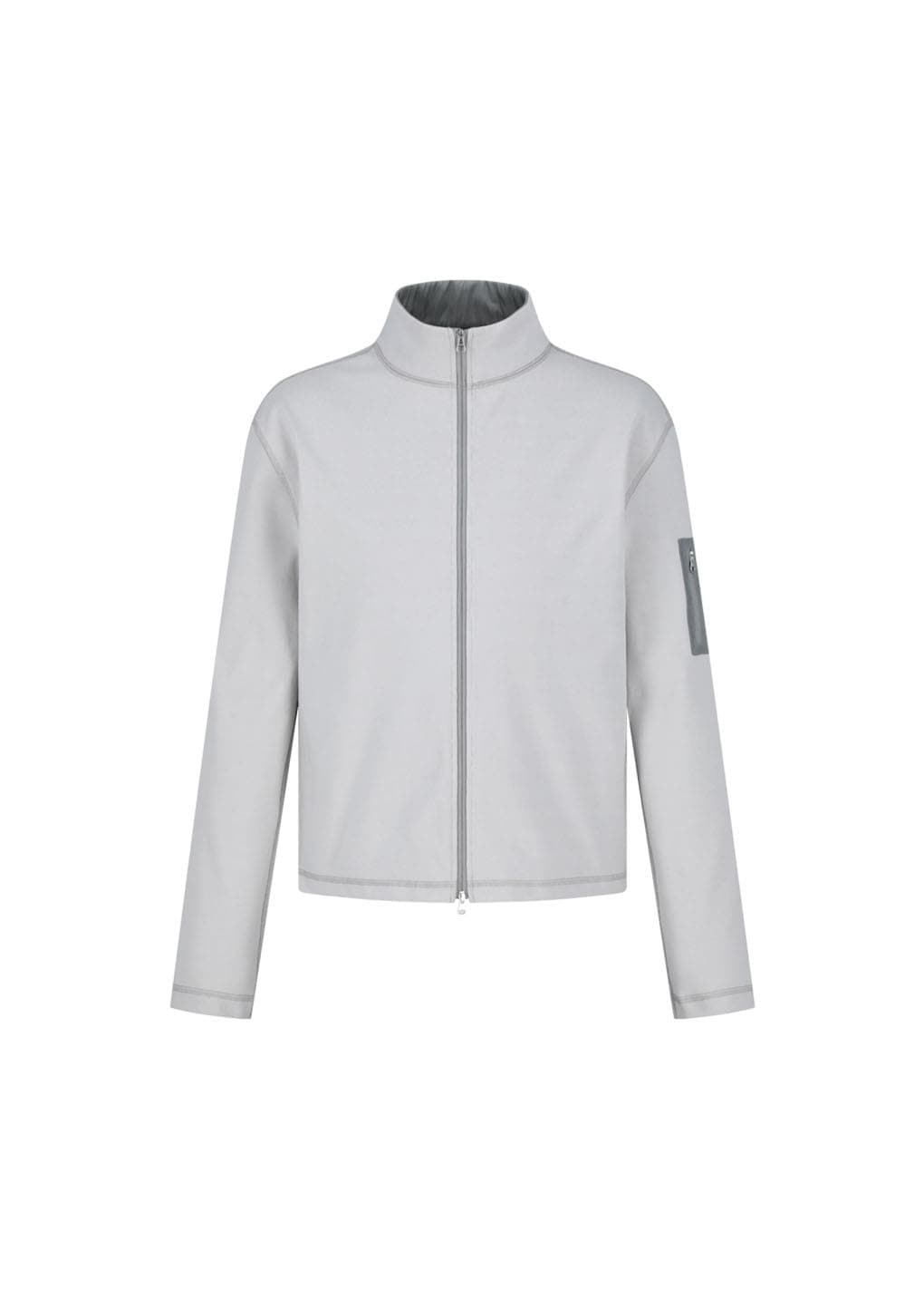 Pocket Zip Up Jumper, Grey