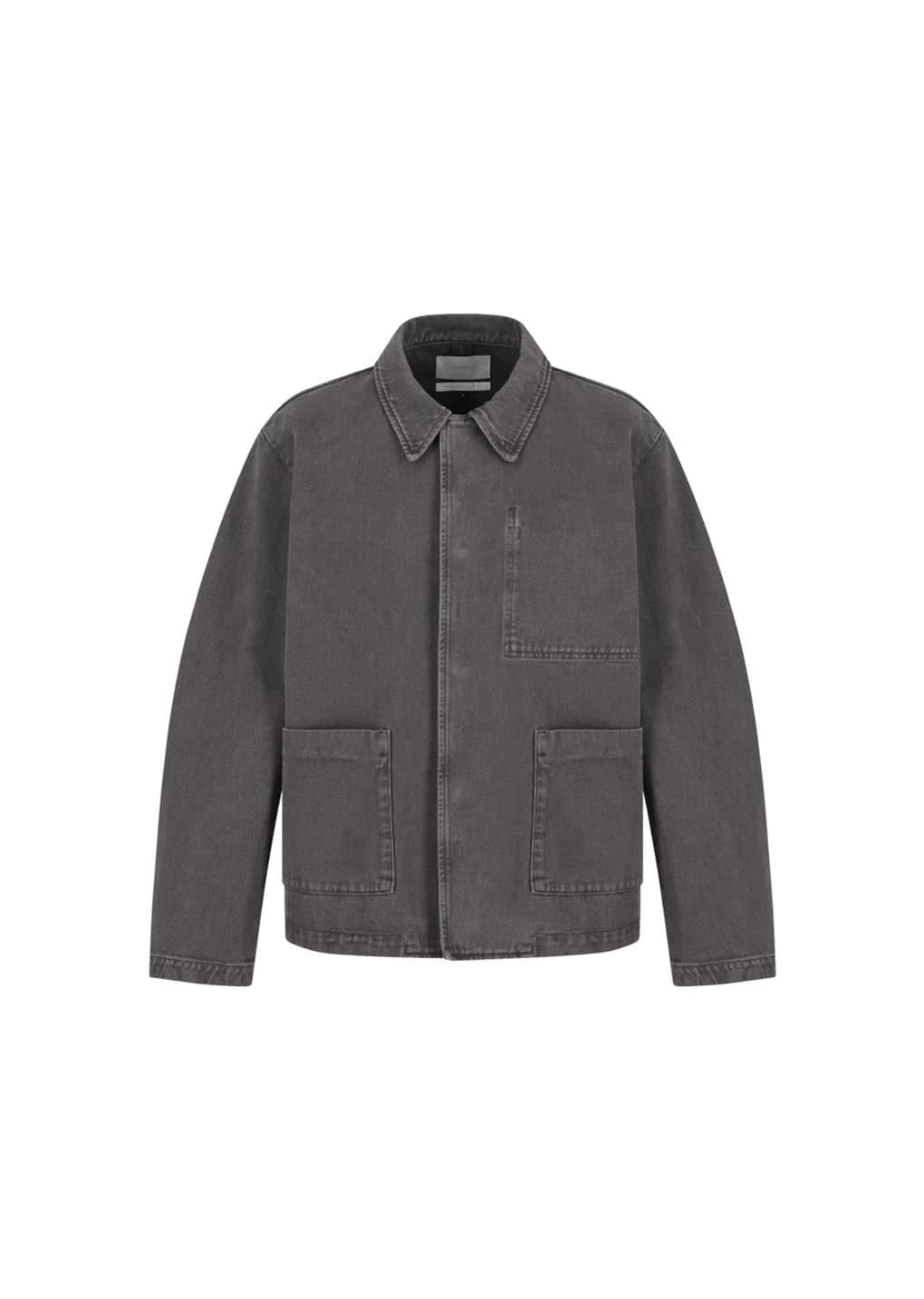 Garments Dyed Pocket Denim Jacket, Brown