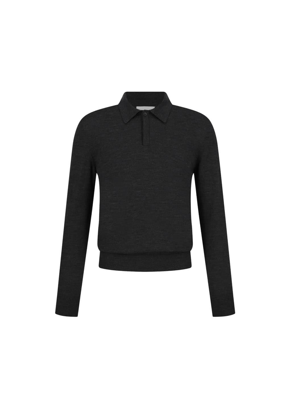 Wool Collar Knit, Charcoal