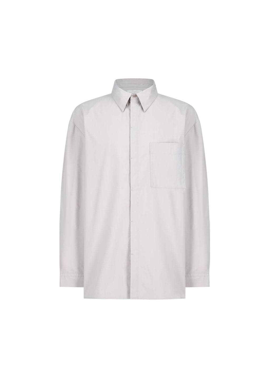 Square Pocket Oversized Shirt, Beige