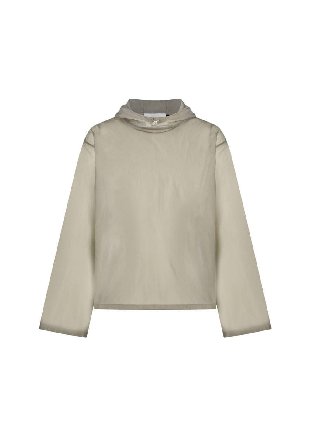 Sheer Hoodie Anorak, Beige