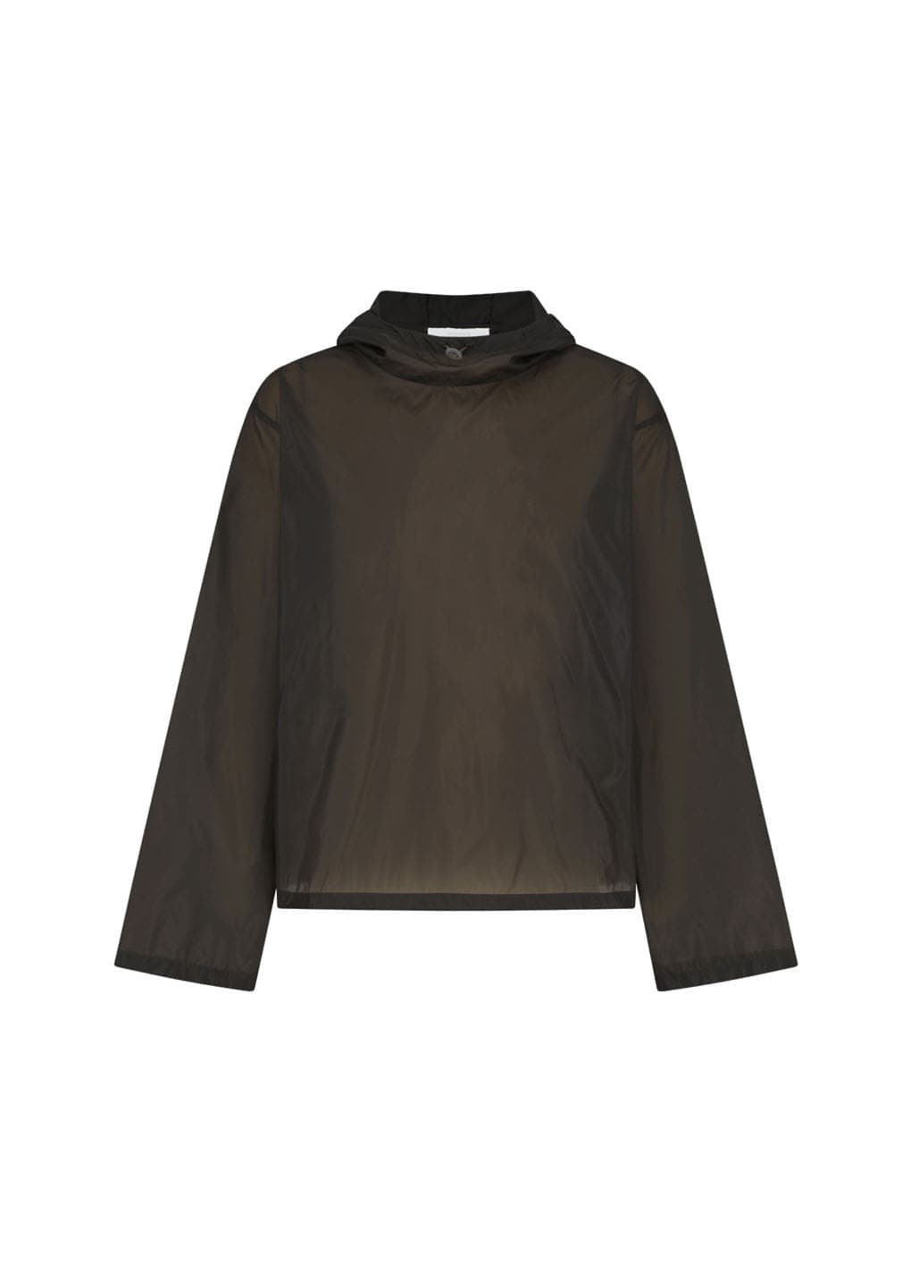 Sheer Hoodie Anorak, Brown