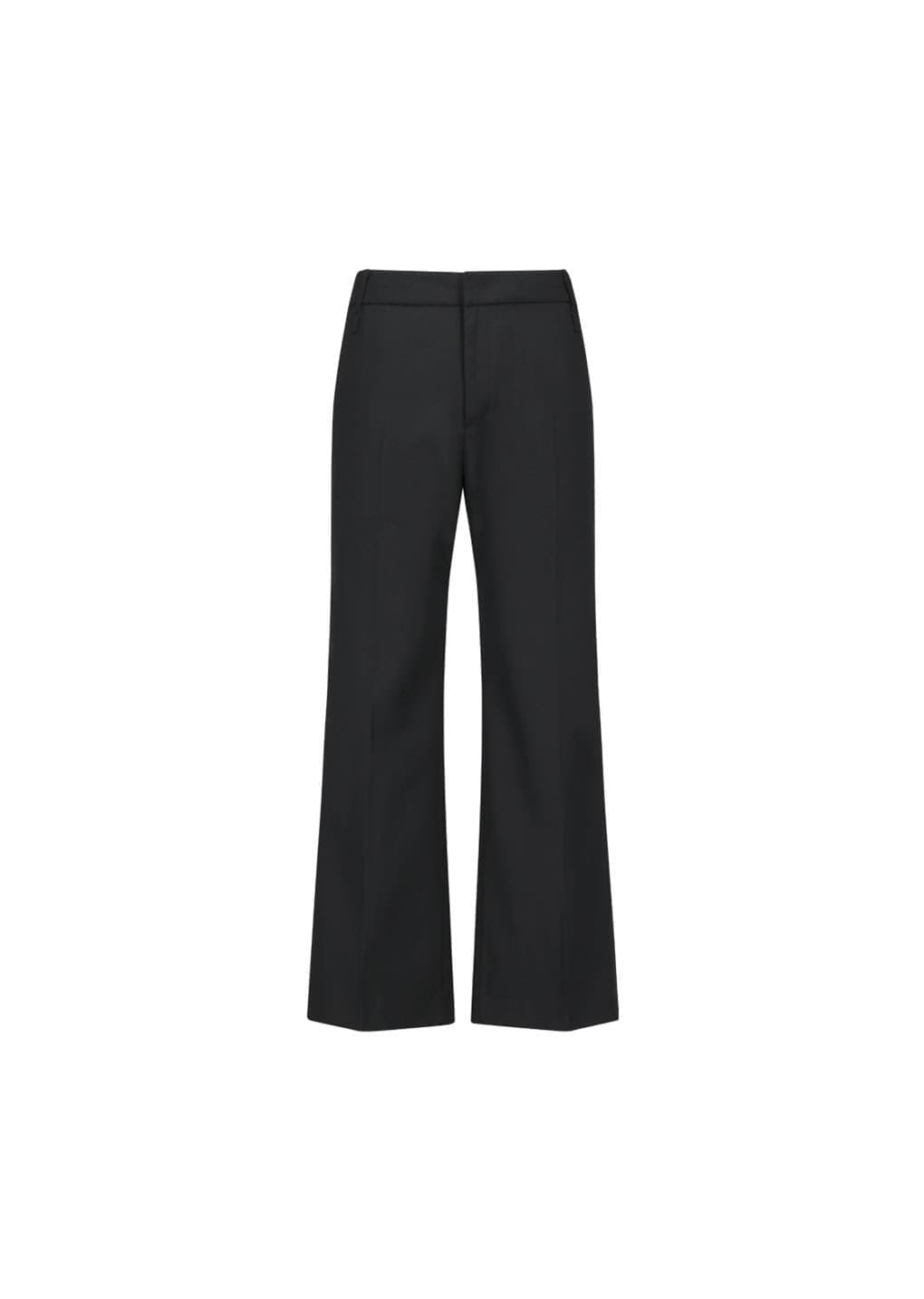 Men's Wool Flared Pants, Black