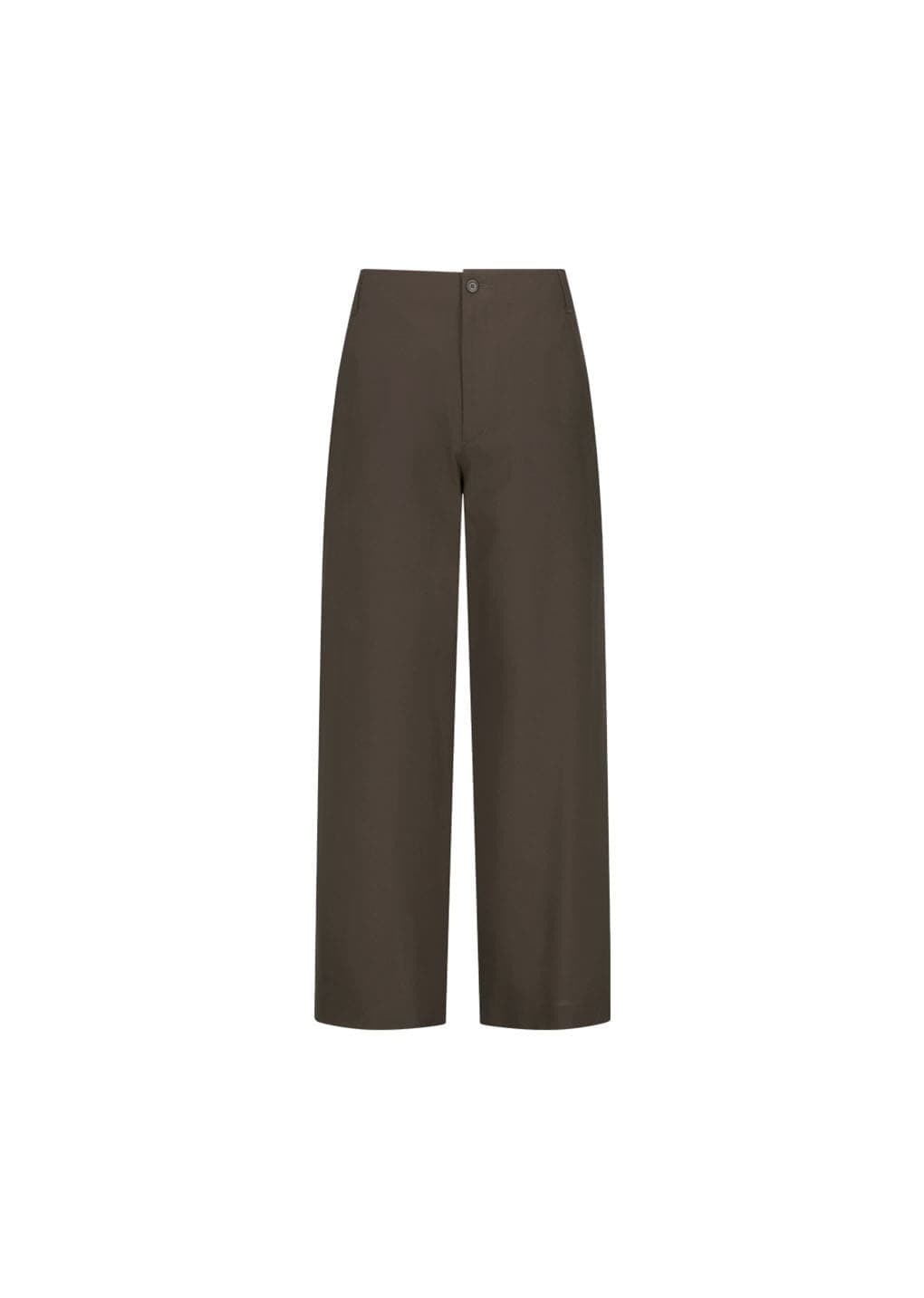 Wool Wide Pants, Khaki Brown