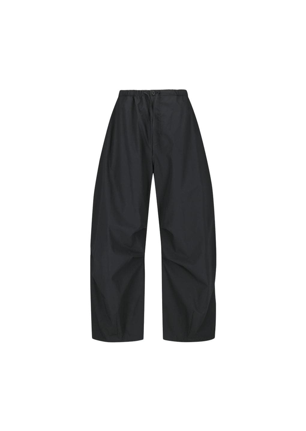 Drawstring Wide Fatigue Pants, Charcoal