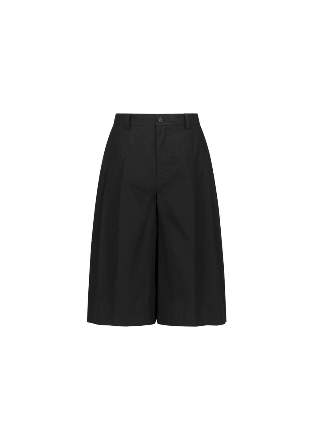 Wide Bermuda Pants, Black