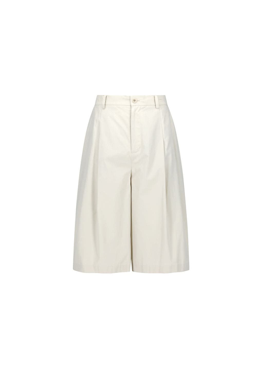 Wide Bermuda Pants, Ivory