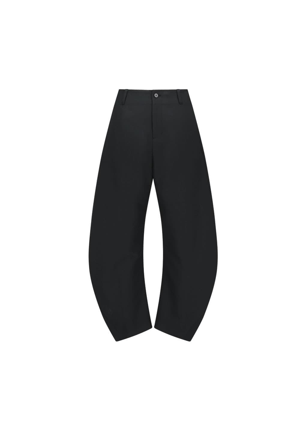 Men's Curved Silhouette Pants, Black