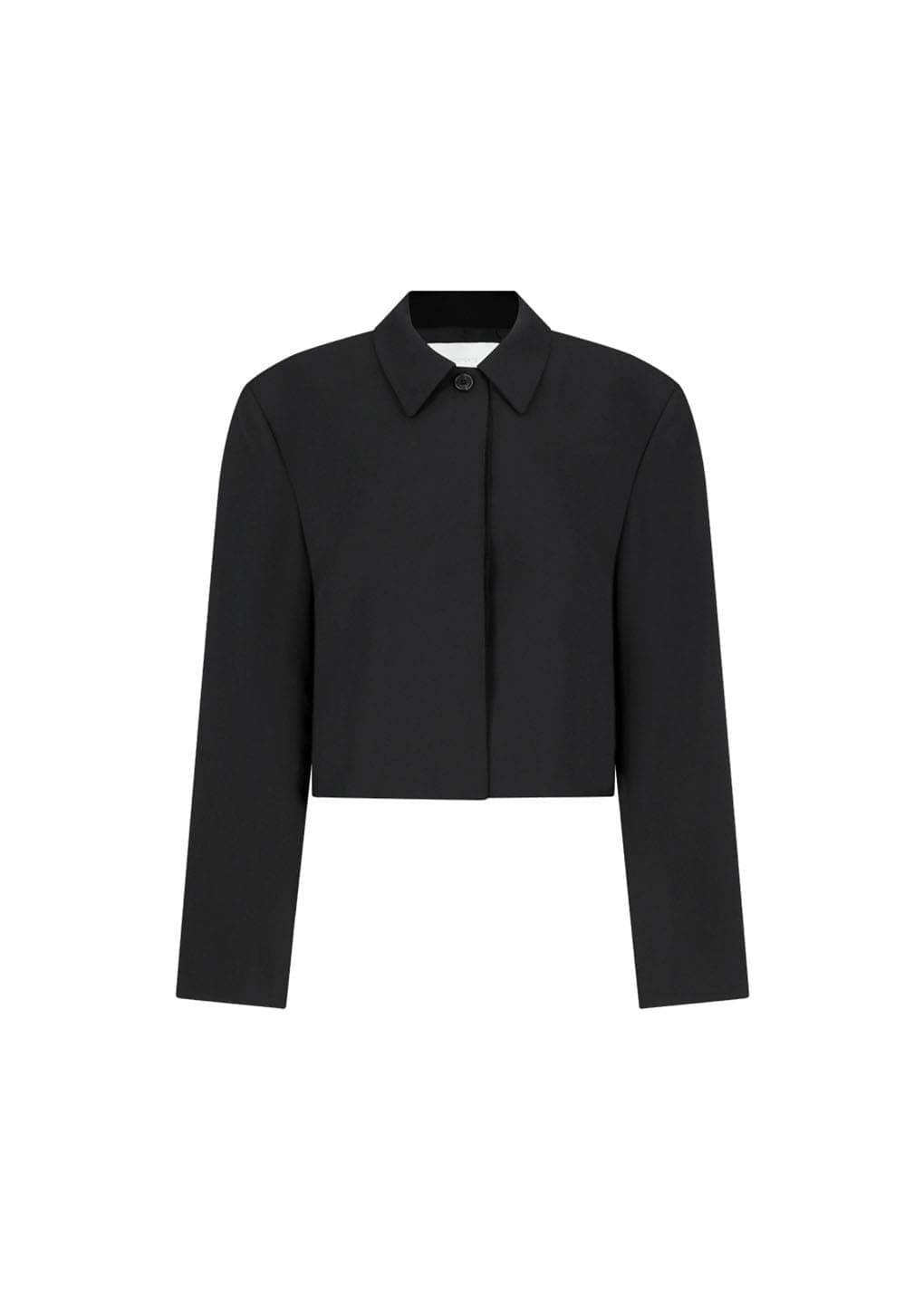 Wool Short Jacket, Black