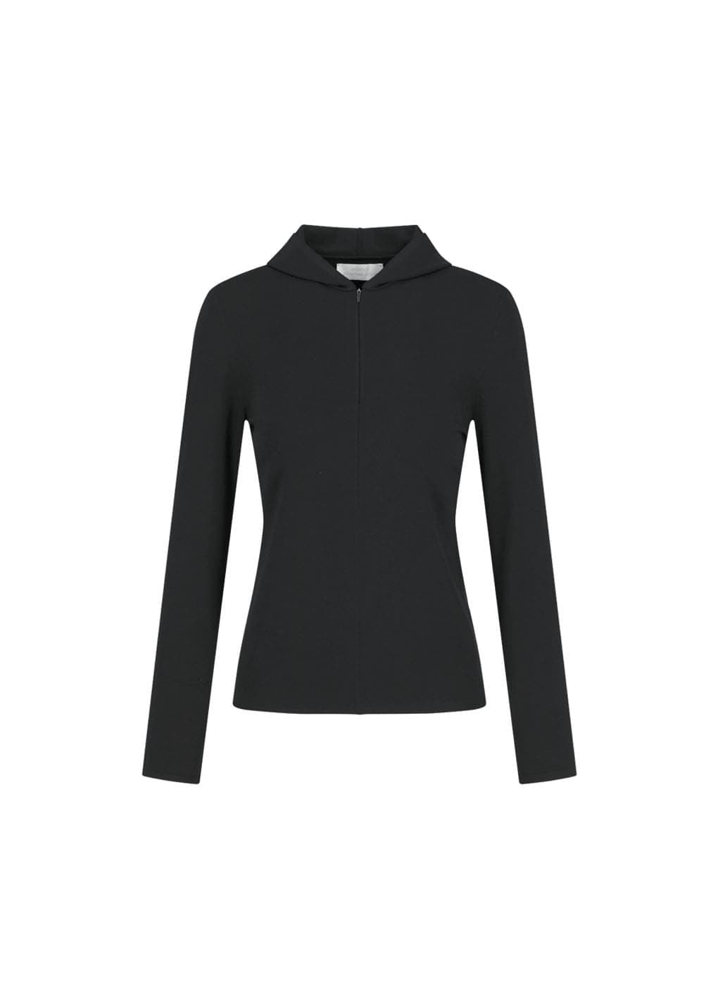 Half Zip-up Knit Hoodie, Black