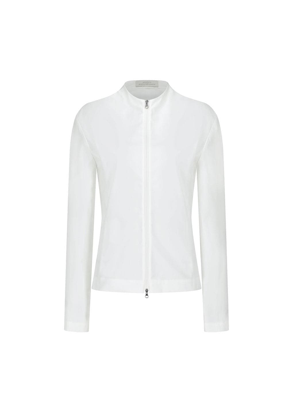 Slim Fit Zip Up Jumper, White
