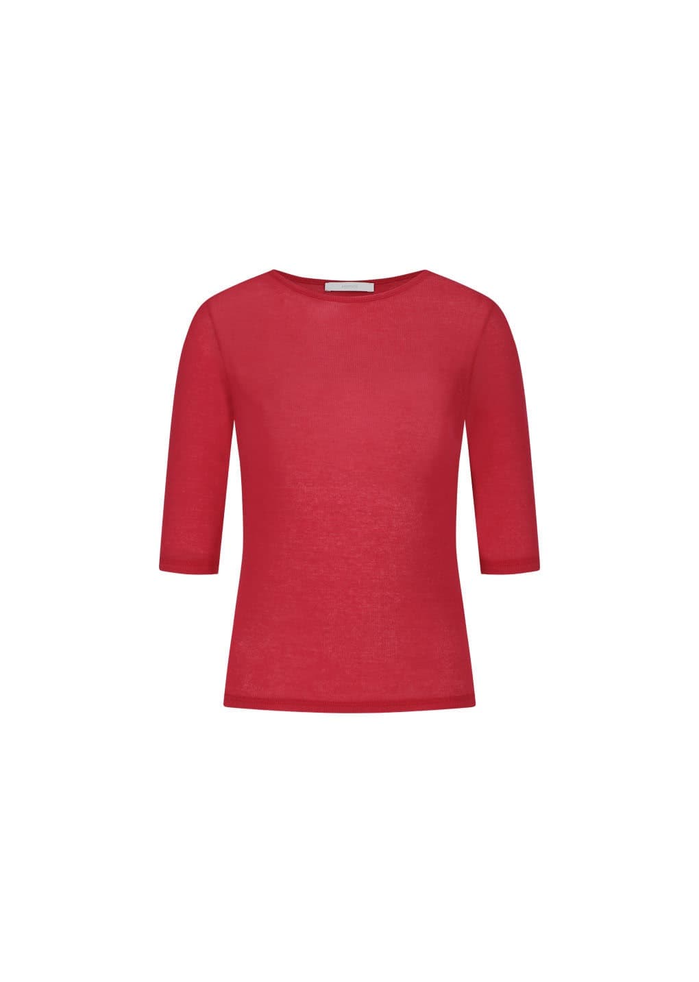 Round Short Sleeve T-shirt, Red