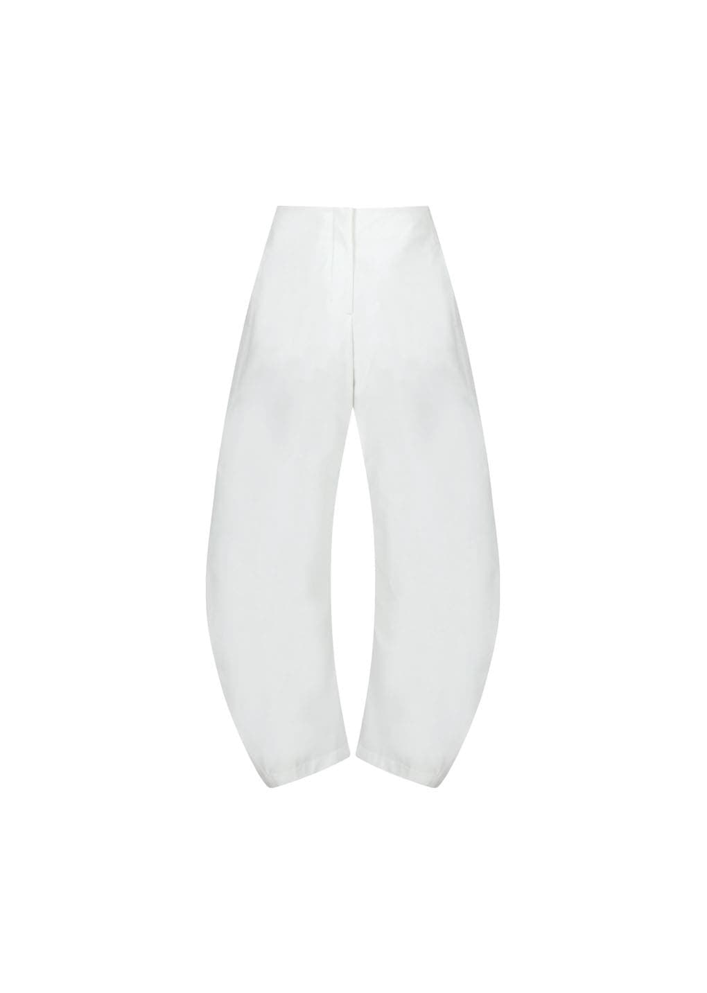 Curved Silhouette Pants, White