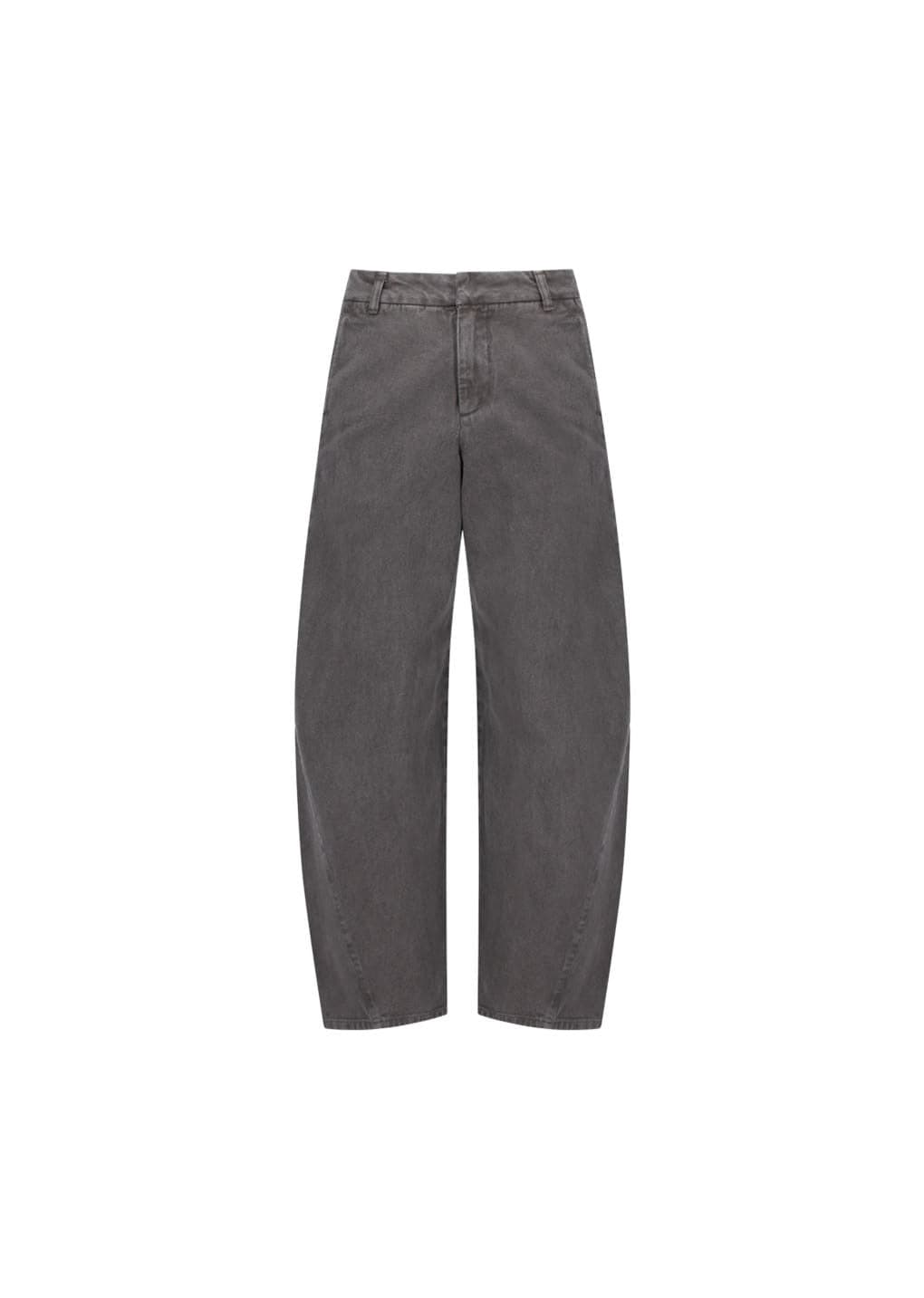 Garments Dyed Curved Seam Denim, Brown
