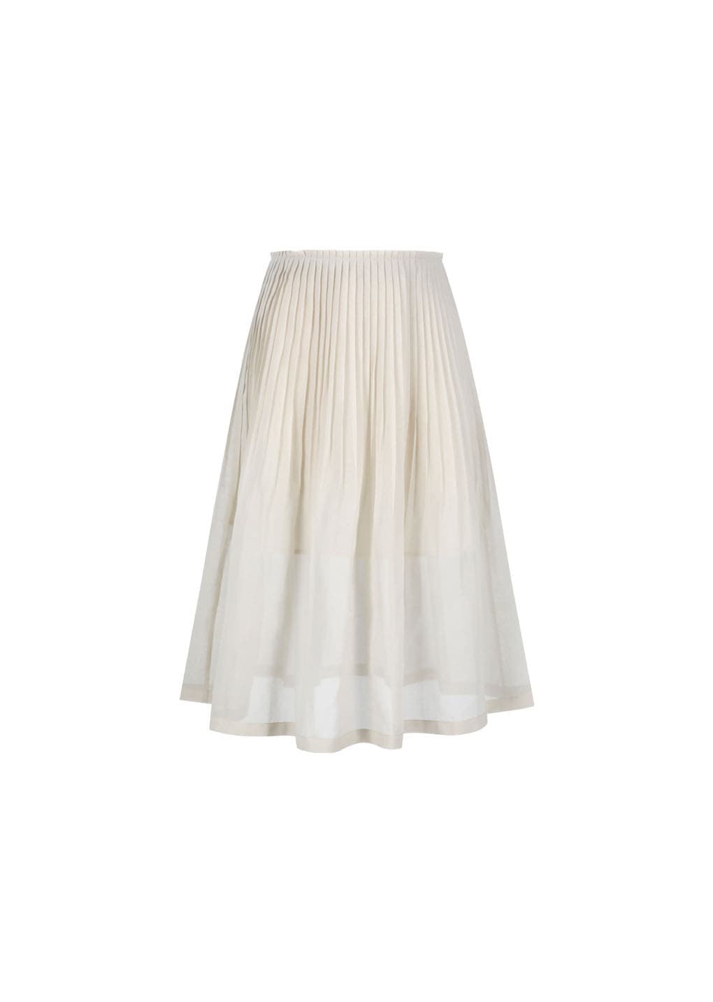 Pleated Midi Skirt, Beige