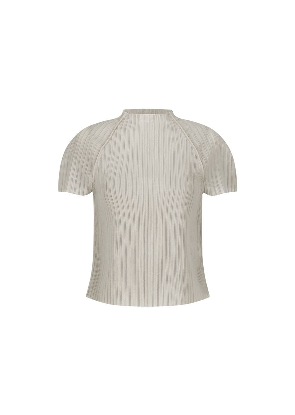 Women's Pleats Raglan Top, Beige