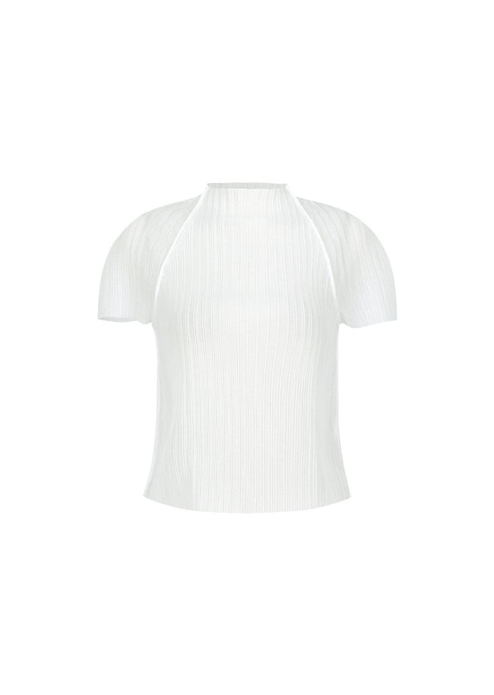 Women's Pleats Raglan Top, White