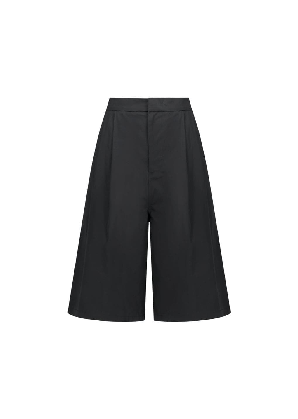 Two Tuck Wide Shorts, Black