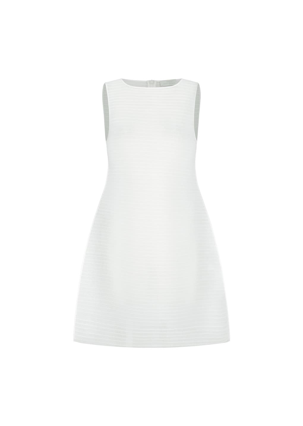 Pleats Hourglass Mini Dress, White
