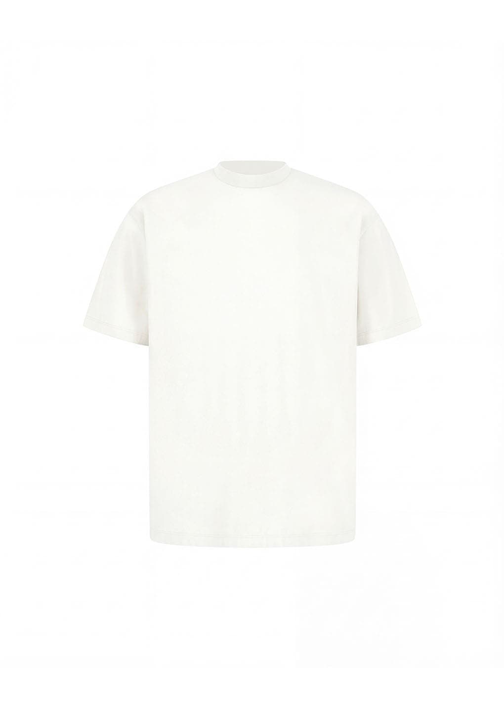 Mock Neck T-shirt, White