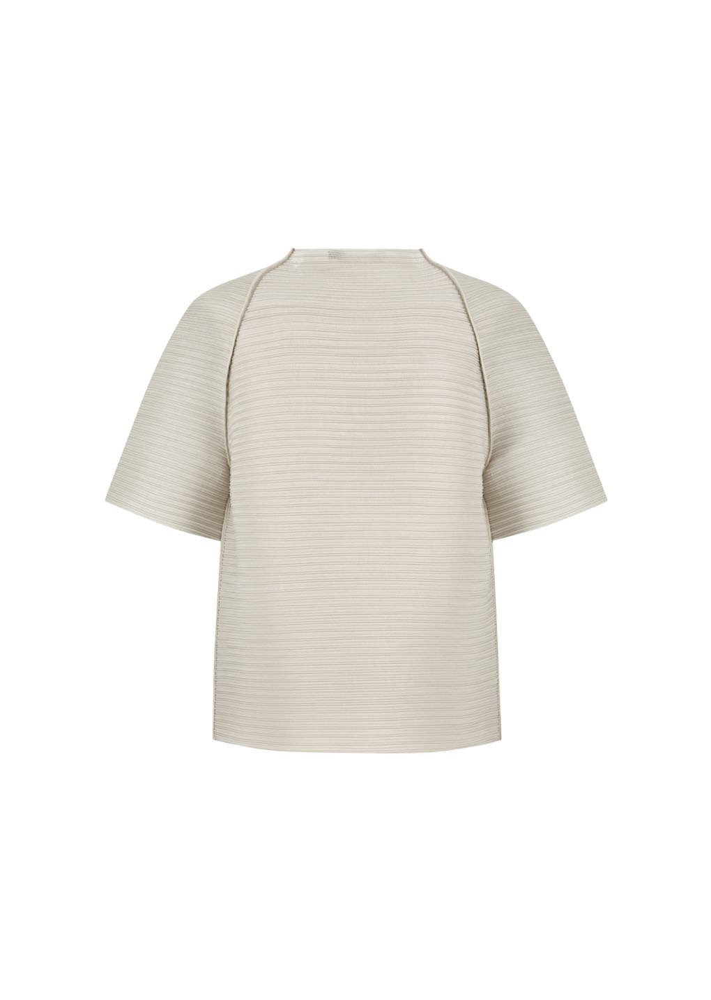 Men's Pleats Raglan Top, Beige — vue 1