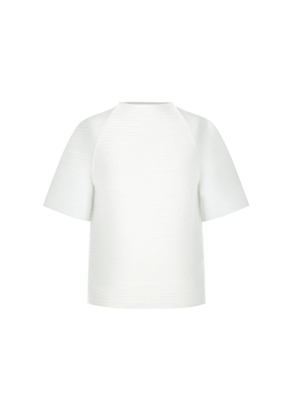 Men's Pleats Raglan Top, White
