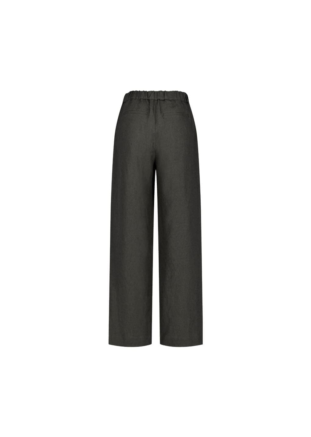 Linen Tuck Pants, Khaki Grey — vue 6