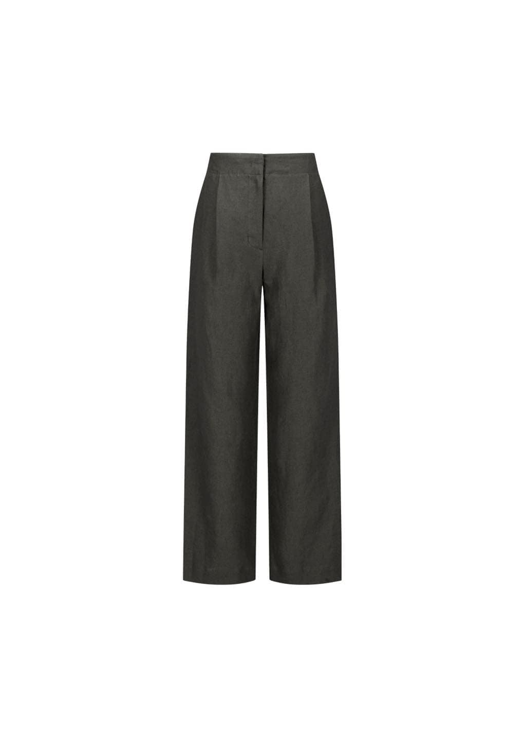 Linen Tuck Pants, Khaki Grey