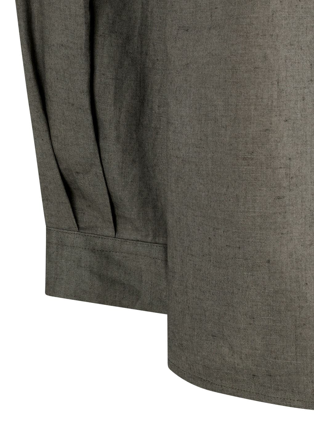 Linen Oversized Shirt, Khaki — vue 10