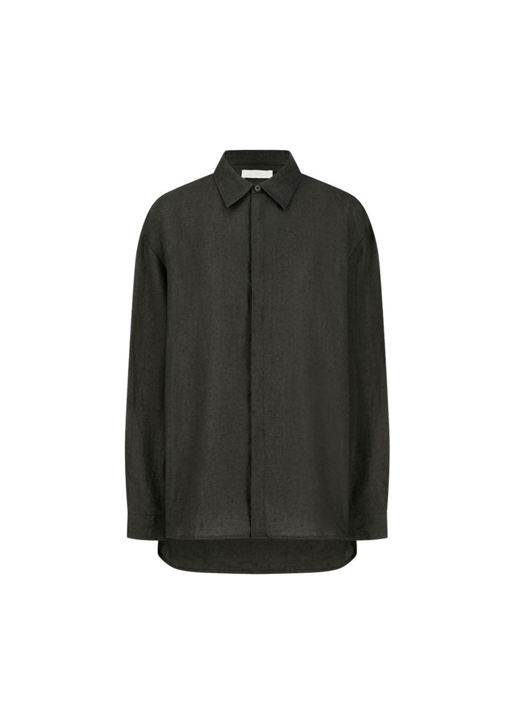 Linen Oversized Shirt, Khaki Grey
