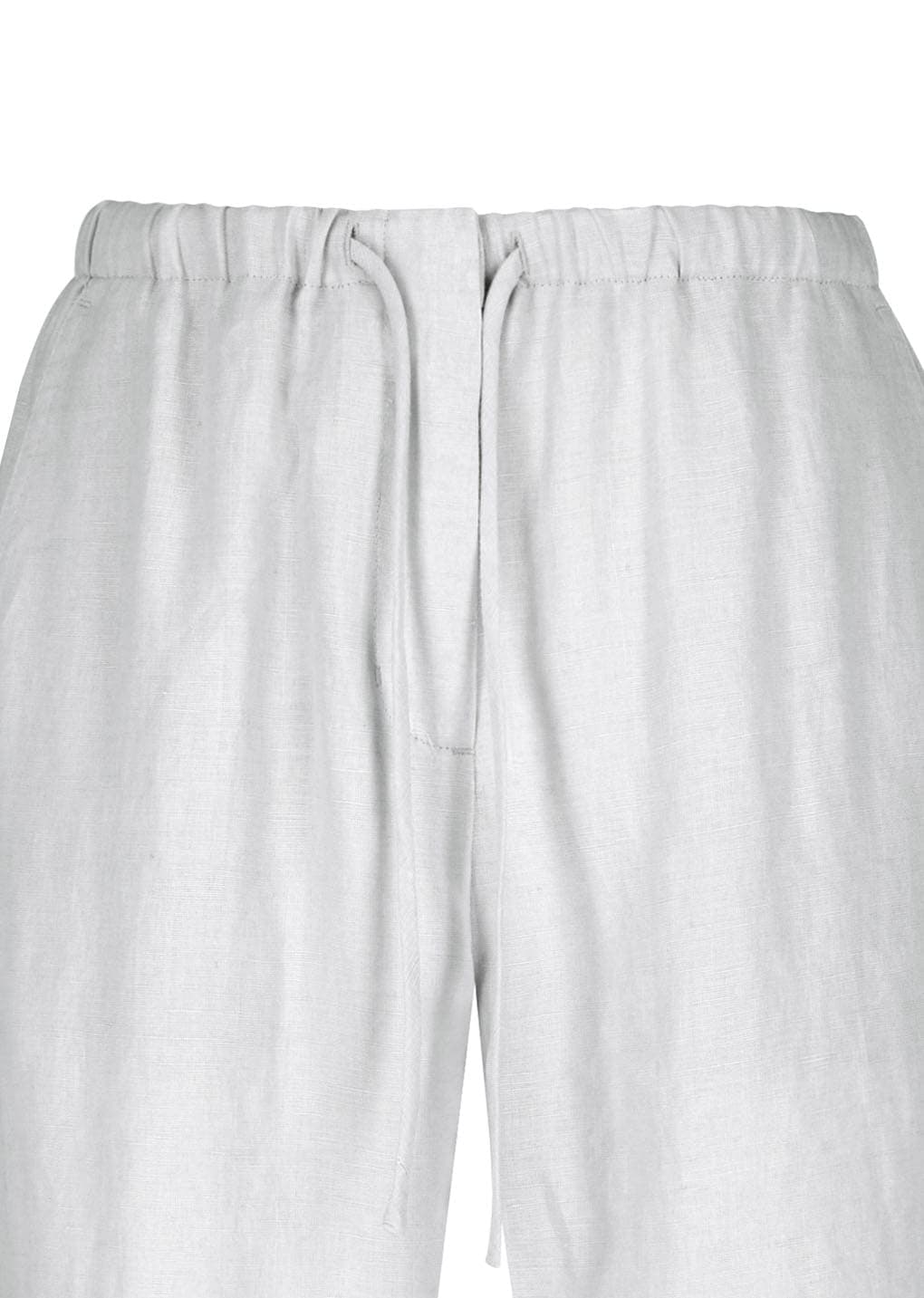 Linen Banding Pants, Light Grey — vue 7