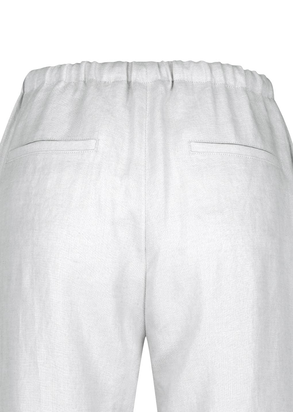 Linen Banding Pants, Light Grey — vue 10