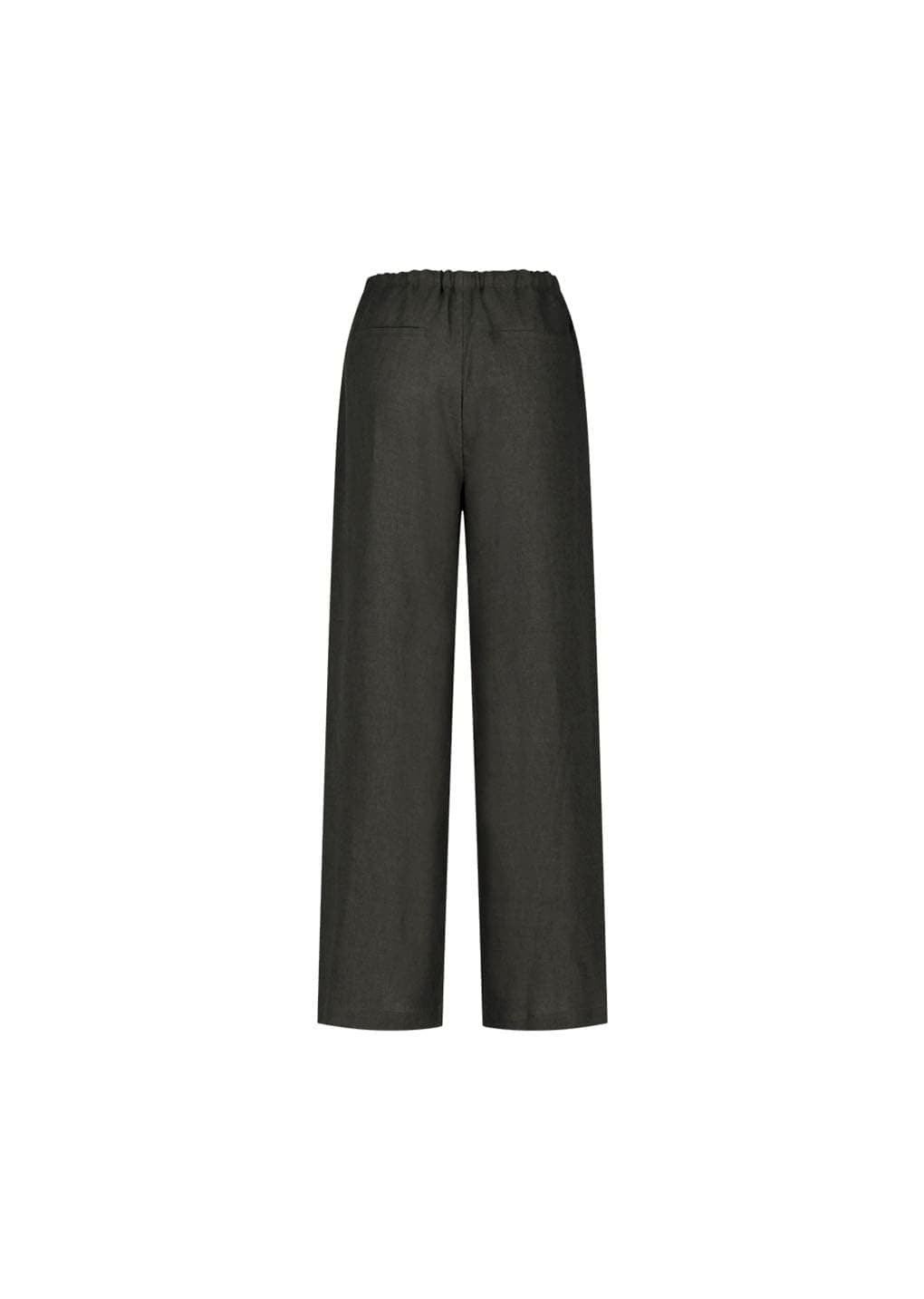 Linen Banding Pants, Khaki Grey — vue 6