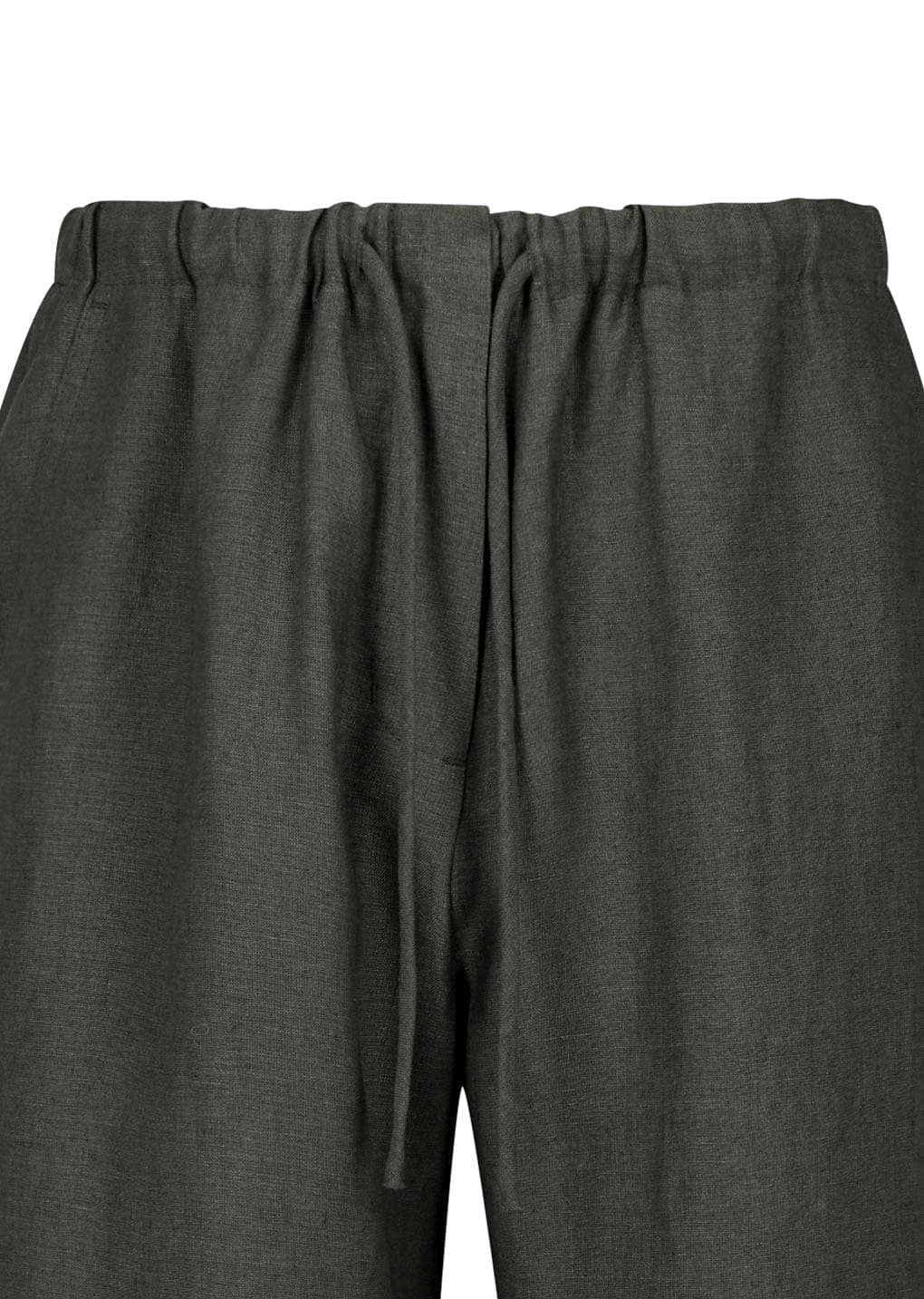 Linen Banding Pants, Khaki Grey — vue 7