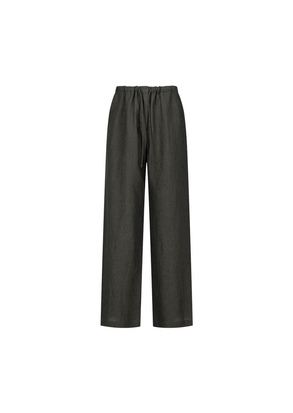 Linen Banding Pants, Khaki Grey