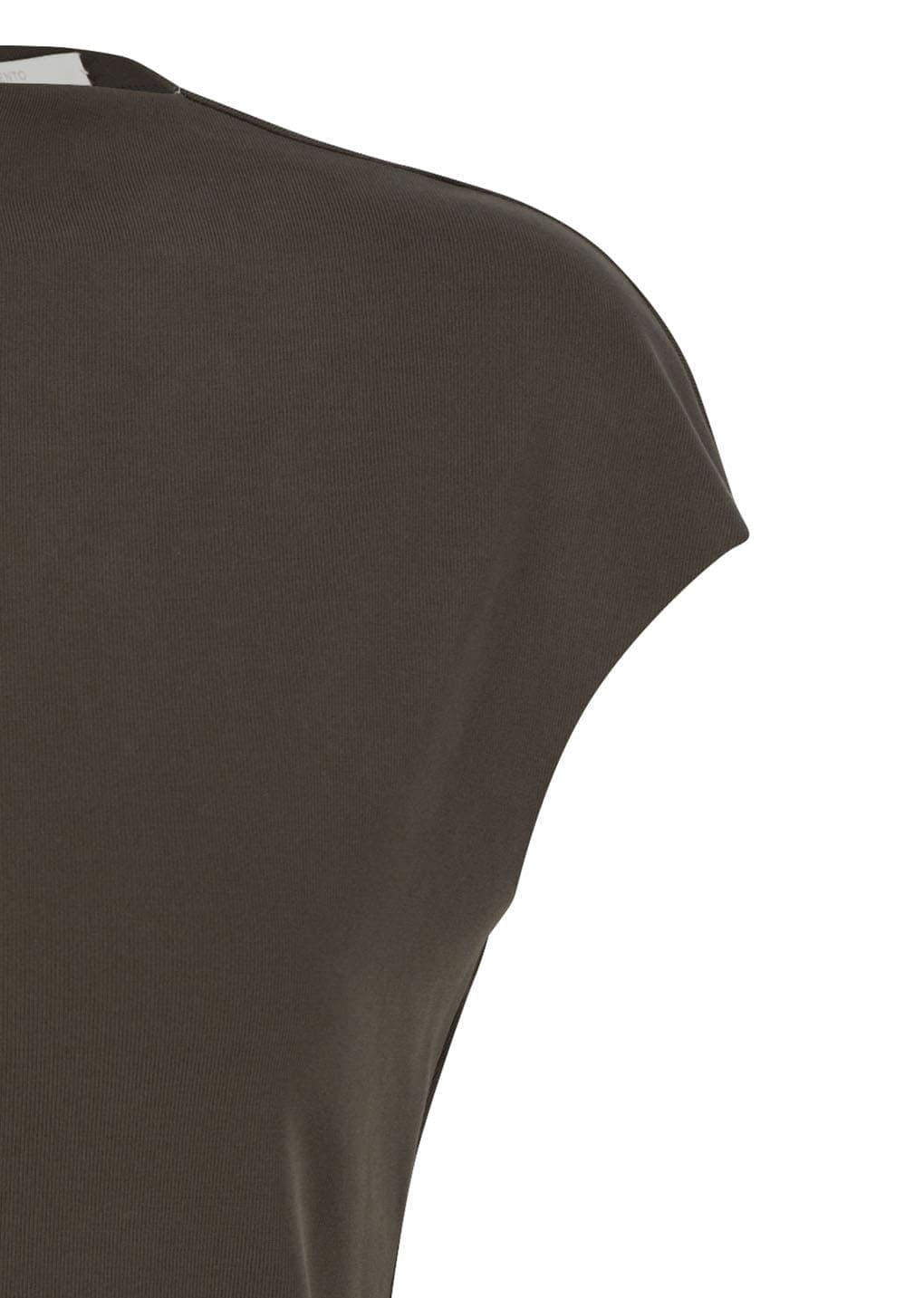 Jersey Mock Neck Top, Brown — vue 8