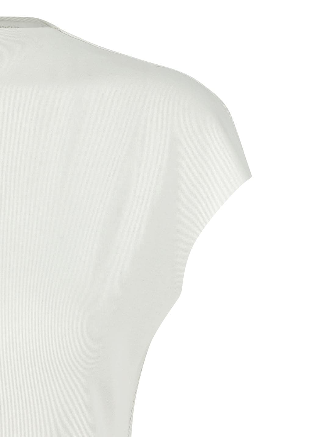 Jersey Mock Neck Top, Ivory — vue 8
