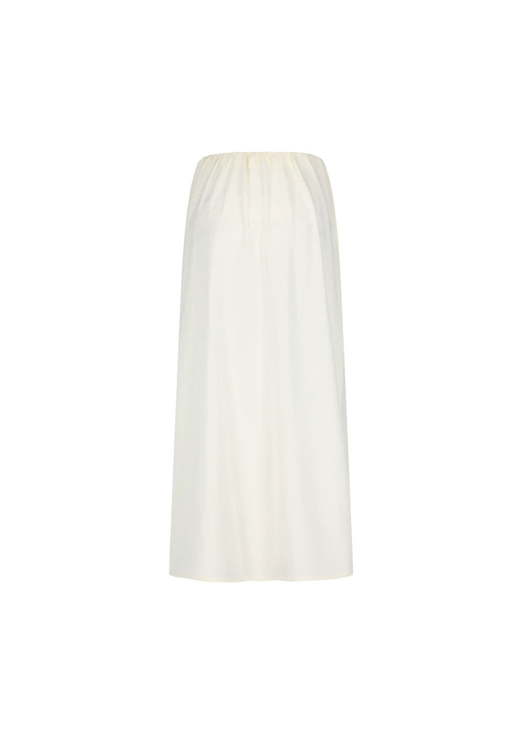 Jersey Maxi Long Skirt, Ivory — vue 6