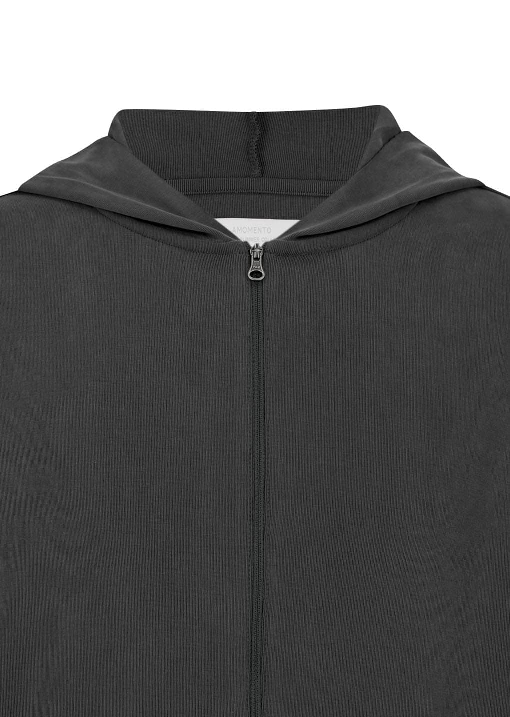 Jersey Hooded Jumper, Charcoal — vue 4