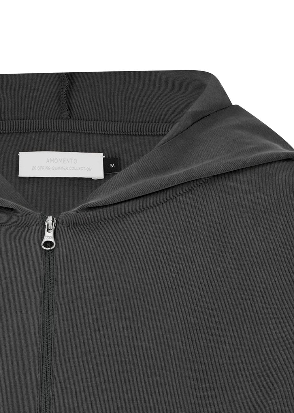 Jersey Hooded Jumper, Charcoal — vue 5