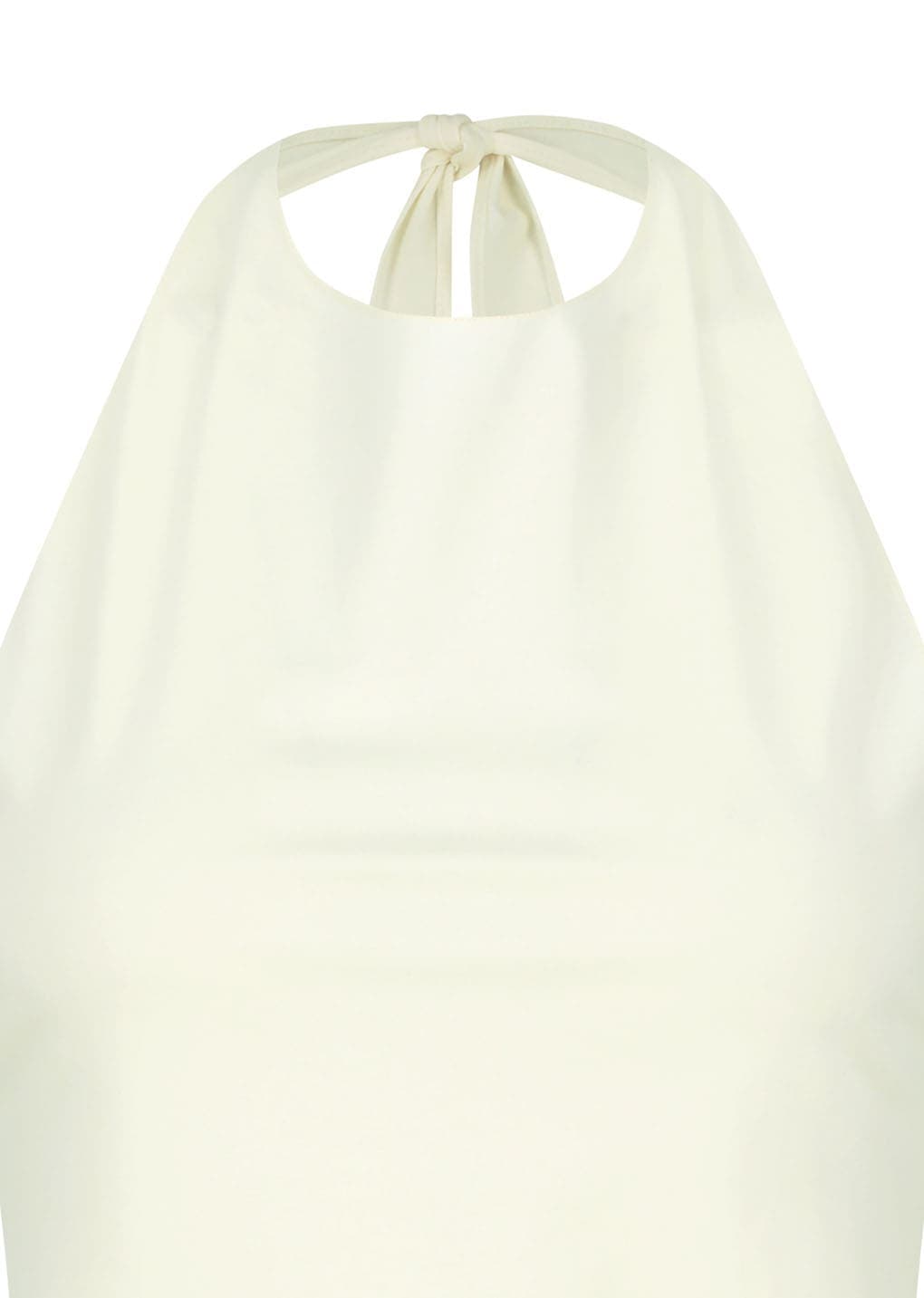 Jersey Halter Neck Top, Ivory — vue 7