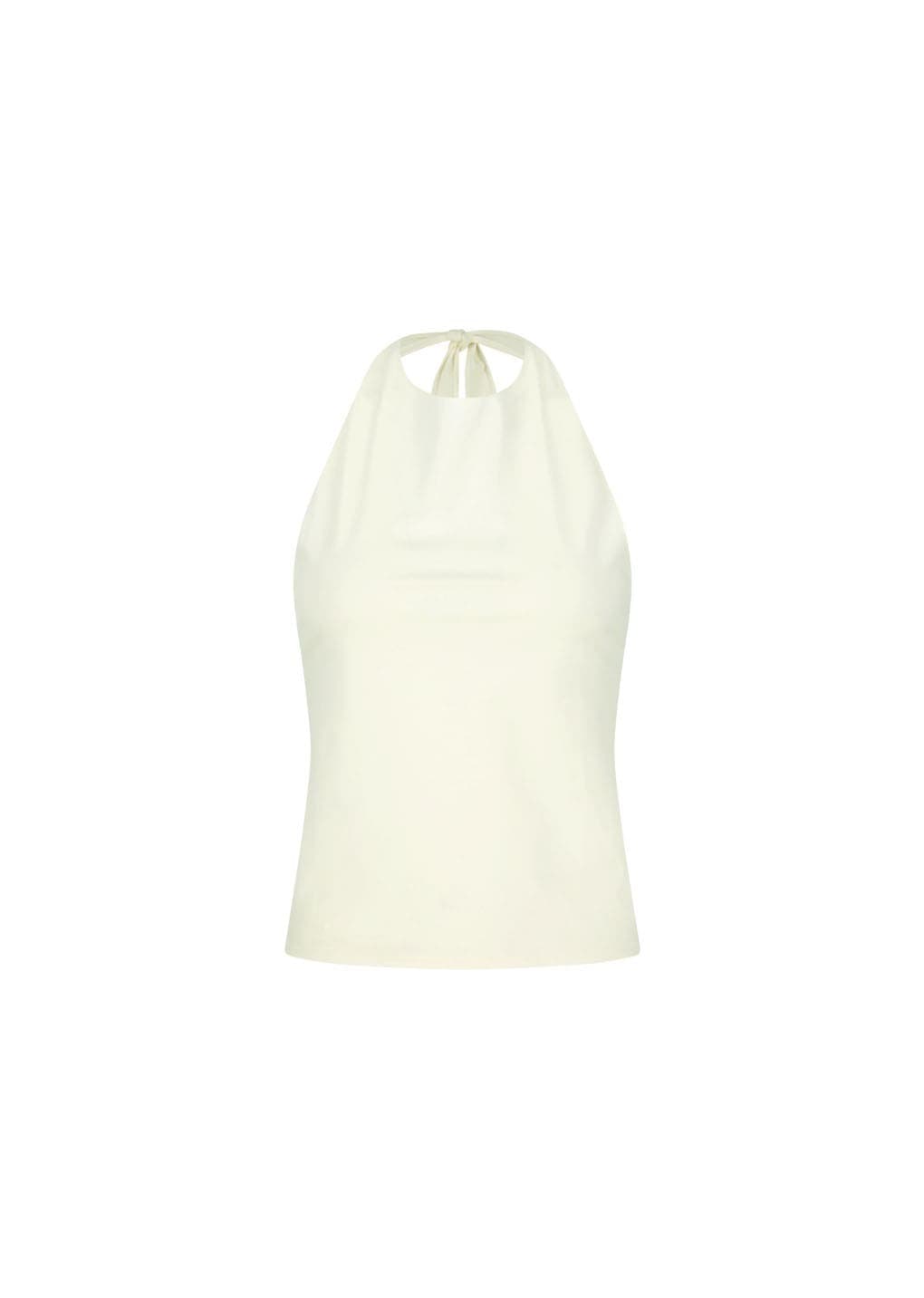 Jersey Halter Neck Top, Ivory