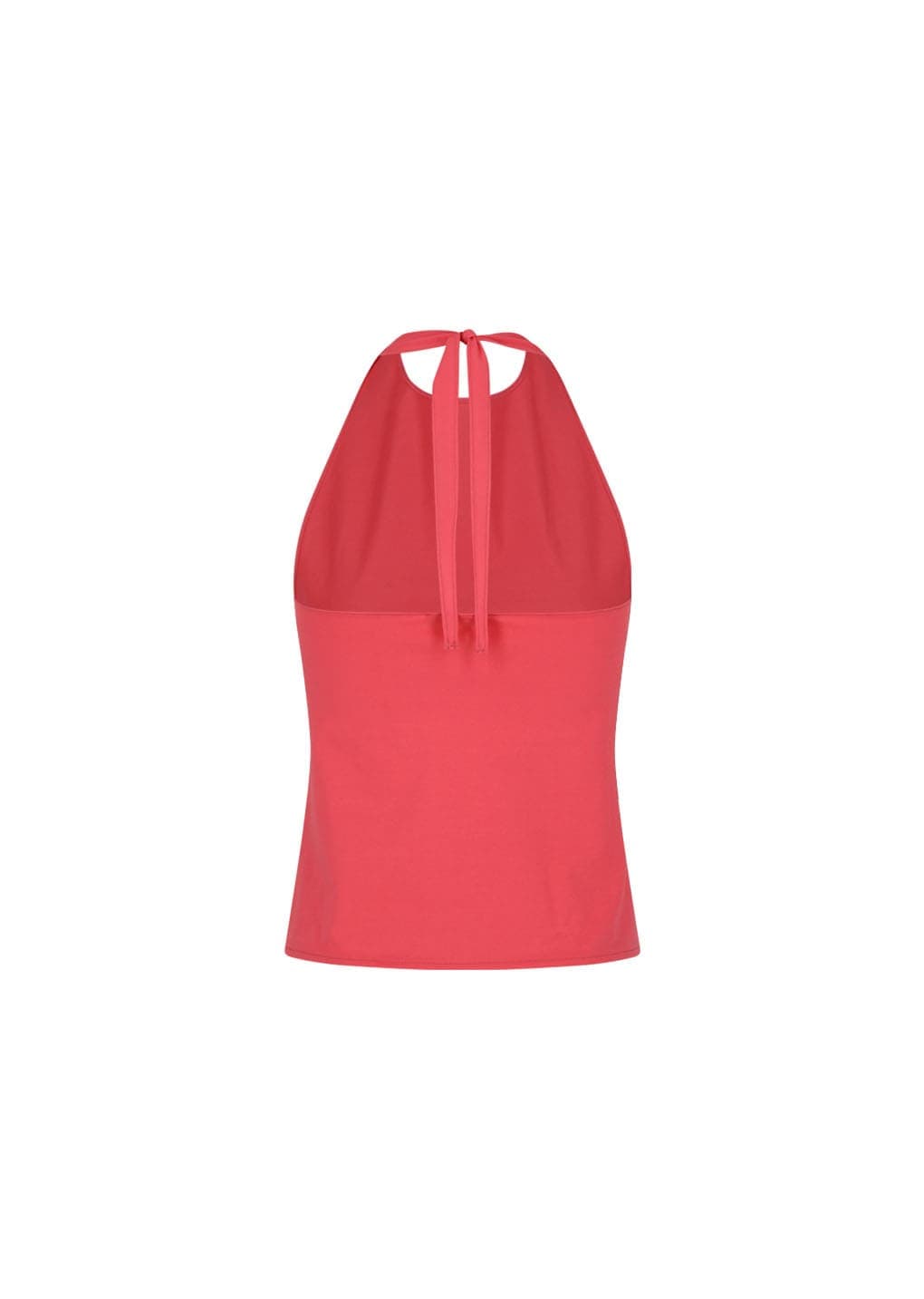 Jersey Halter Neck Top, Red — vue 1