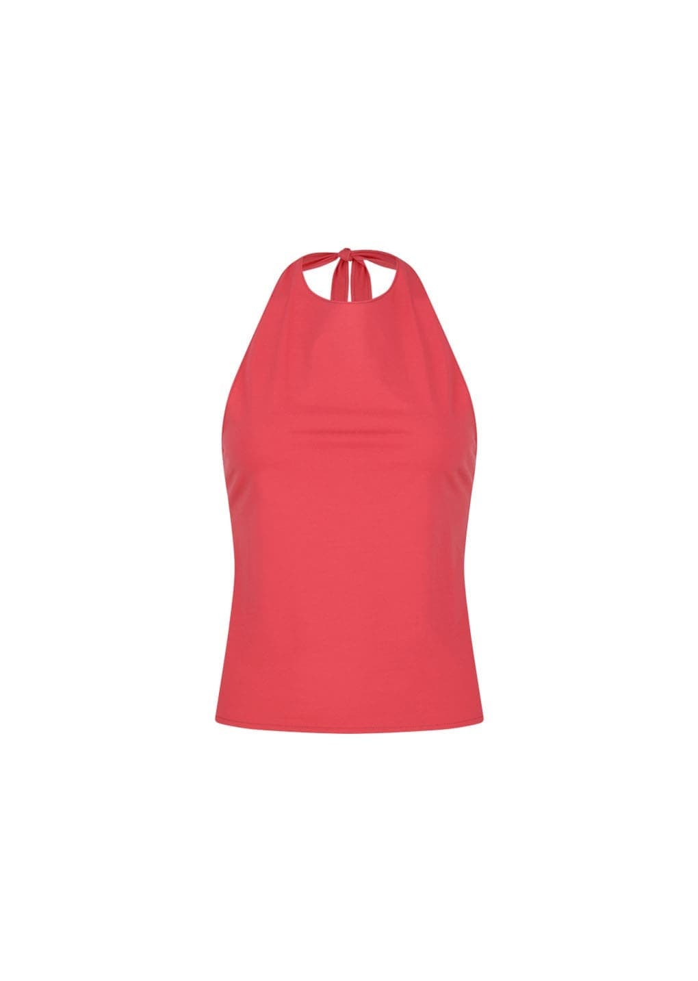 Jersey Halter Neck Top, Red