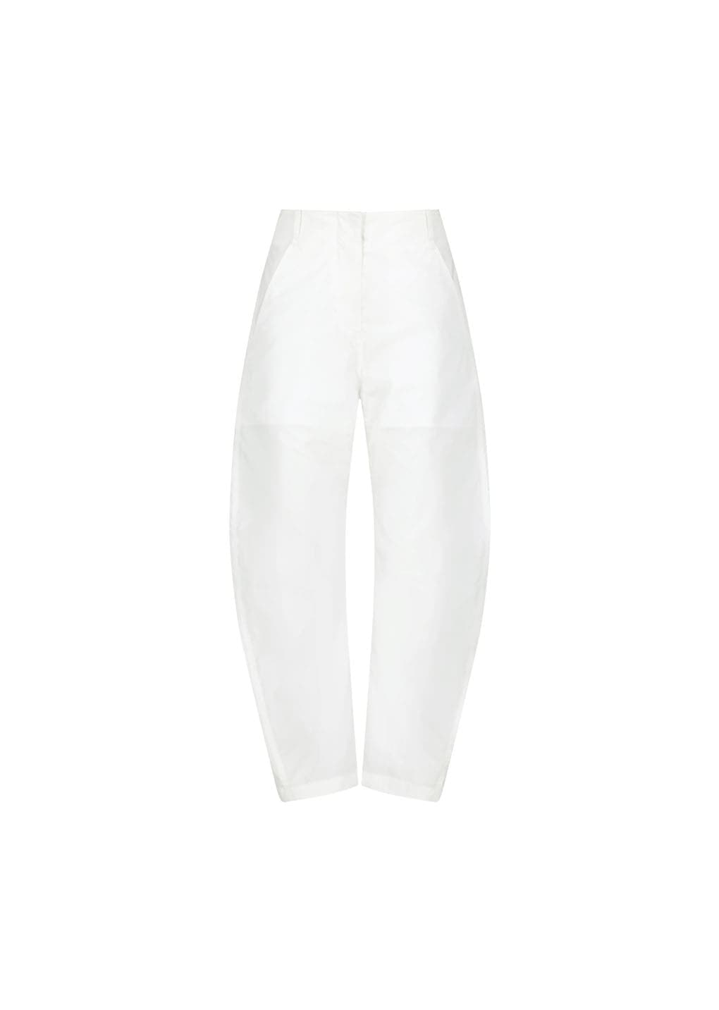 Curved Pants, White