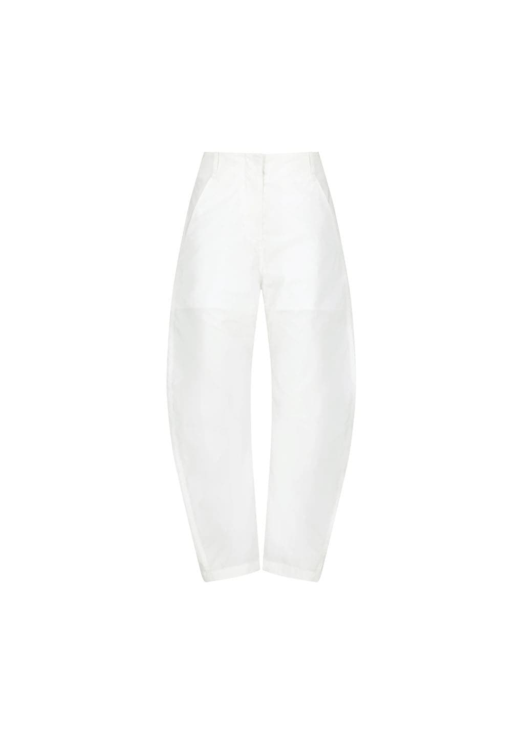 Curved Pants, White