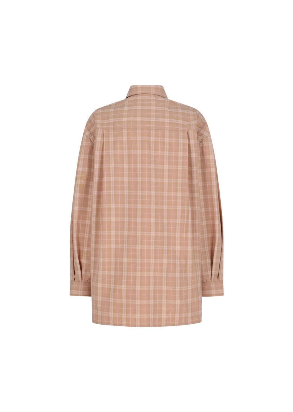 [Online Exclusive] Oversized Pocket Check Shirt, Salmon — vue 9