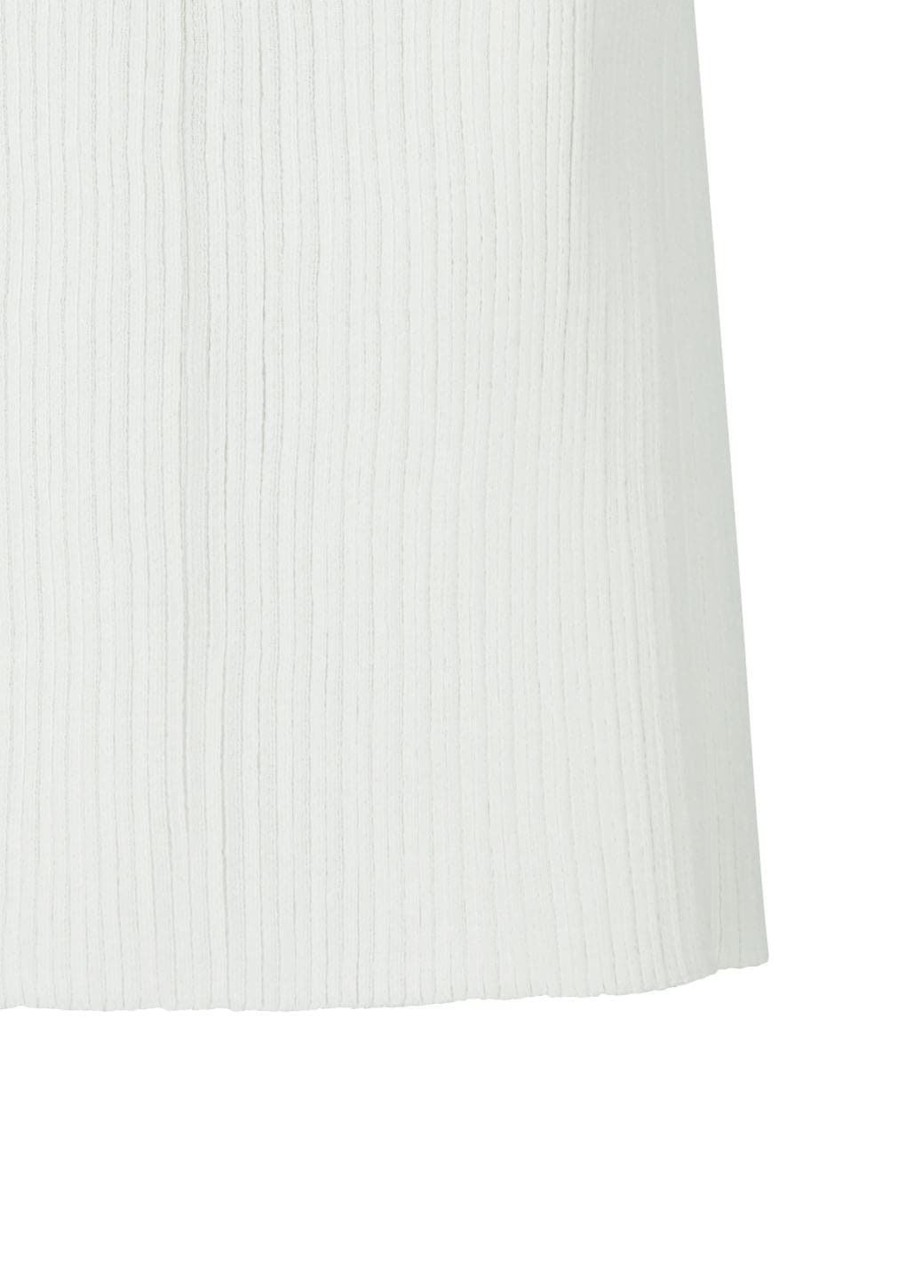 Pleats Knit Maxi Skirt, White — vue 8
