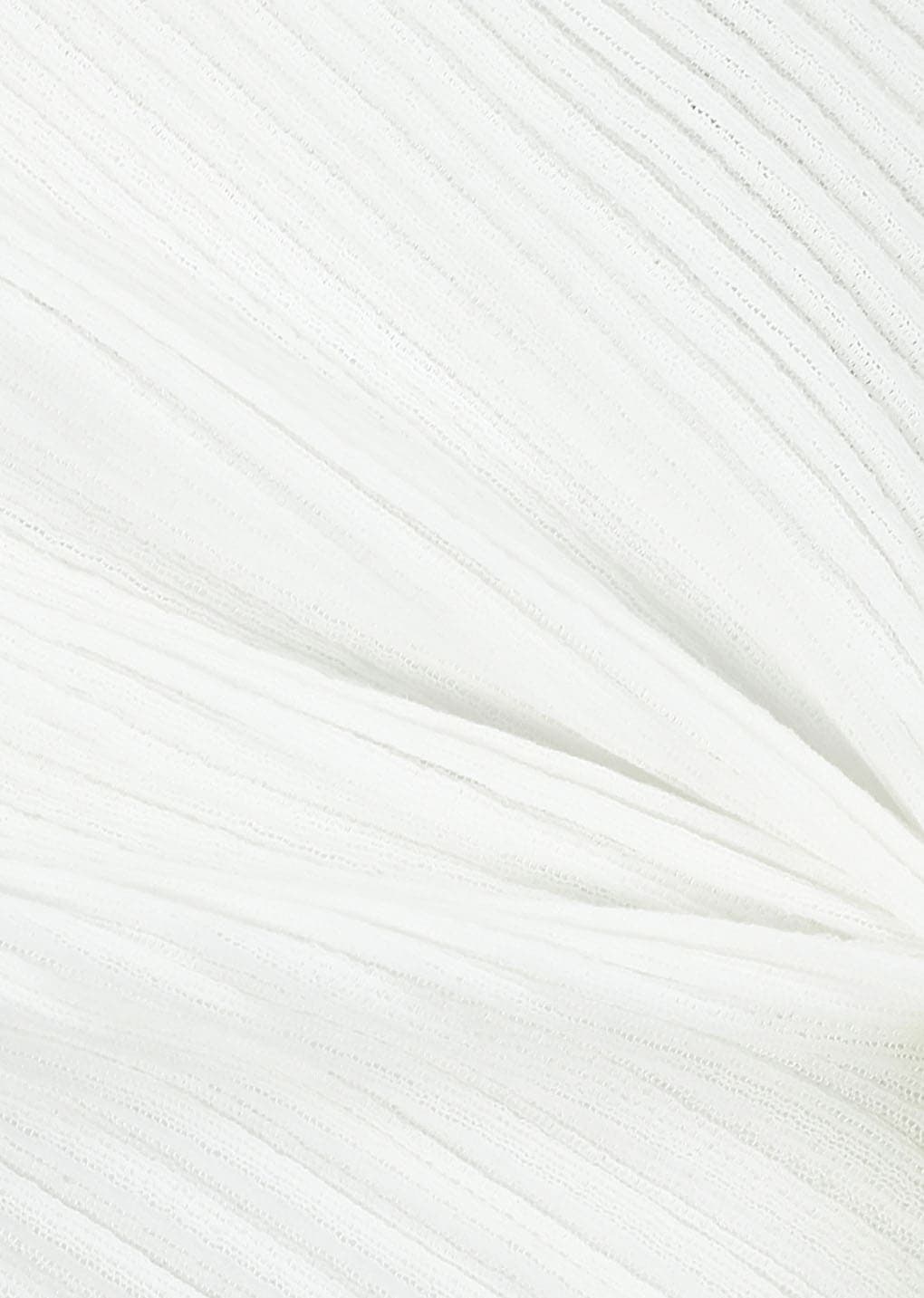 Pleats Knit Maxi Skirt, White — vue 10